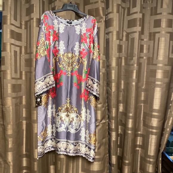 Long multicolour tunic dress - Picture 1 of 3